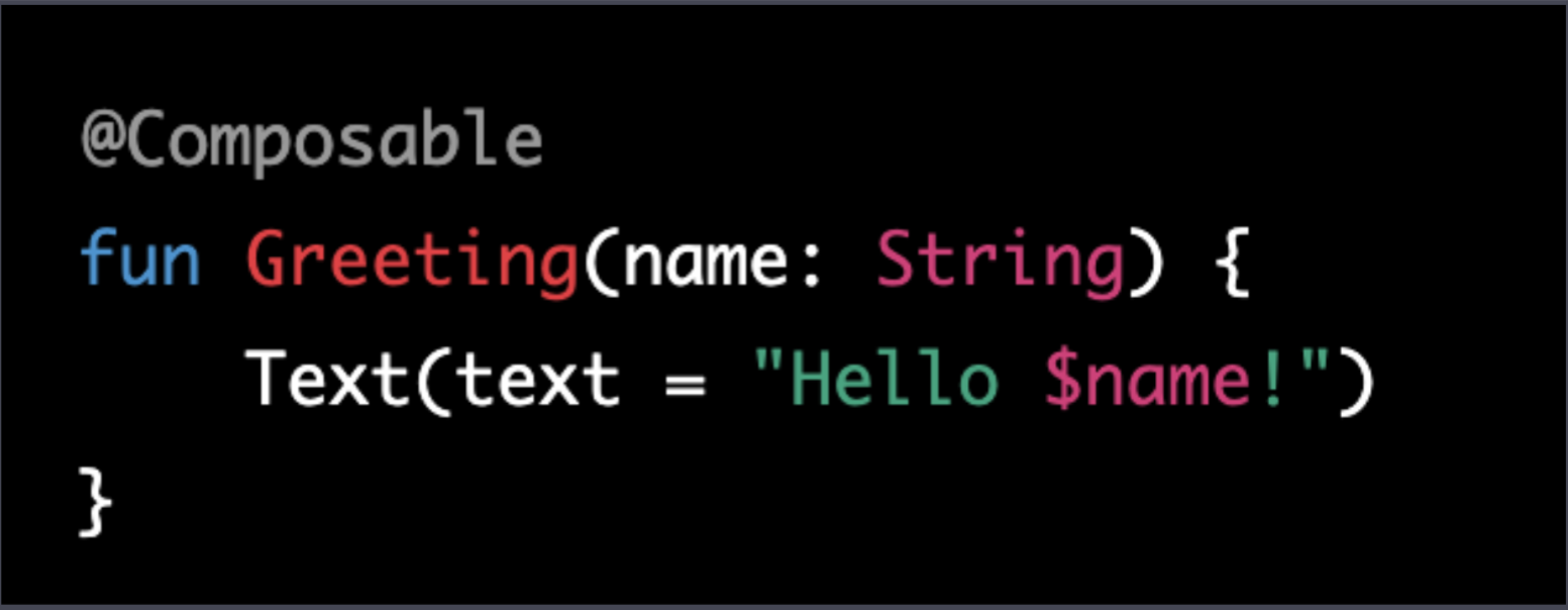 Jetpack Compose - Example of a composite function