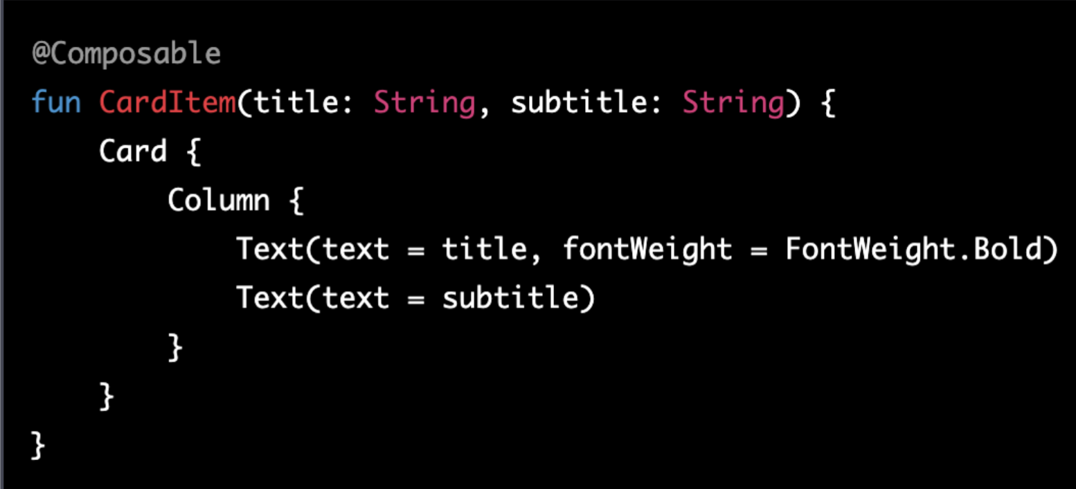 Jetpack Compose - Definition of a composable function
